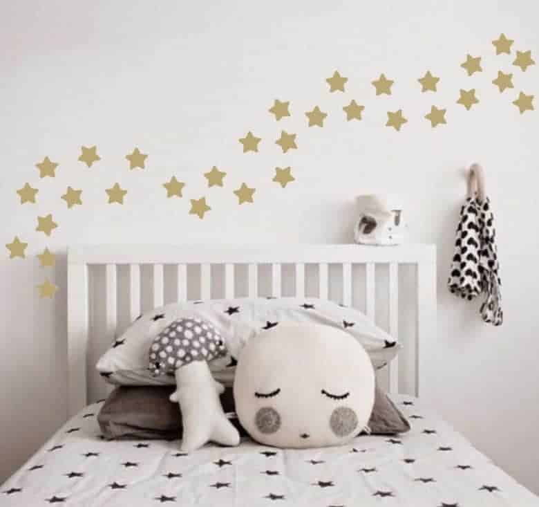 Adesivi da parete Stelle oro, 35 adesivi