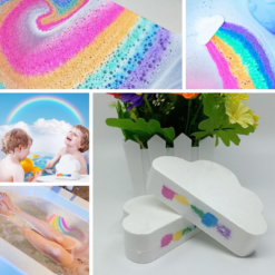 Bomba da bagno arcobaleno - Rosa Bianca (1 + 1 GRATIS)