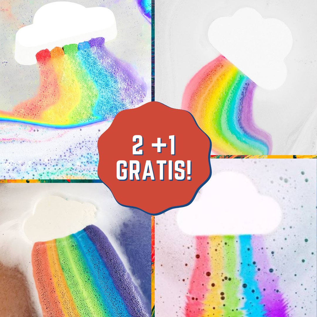 Bomba da bagno arcobaleno - Rosa Bianca (2 + 1 GRATIS)