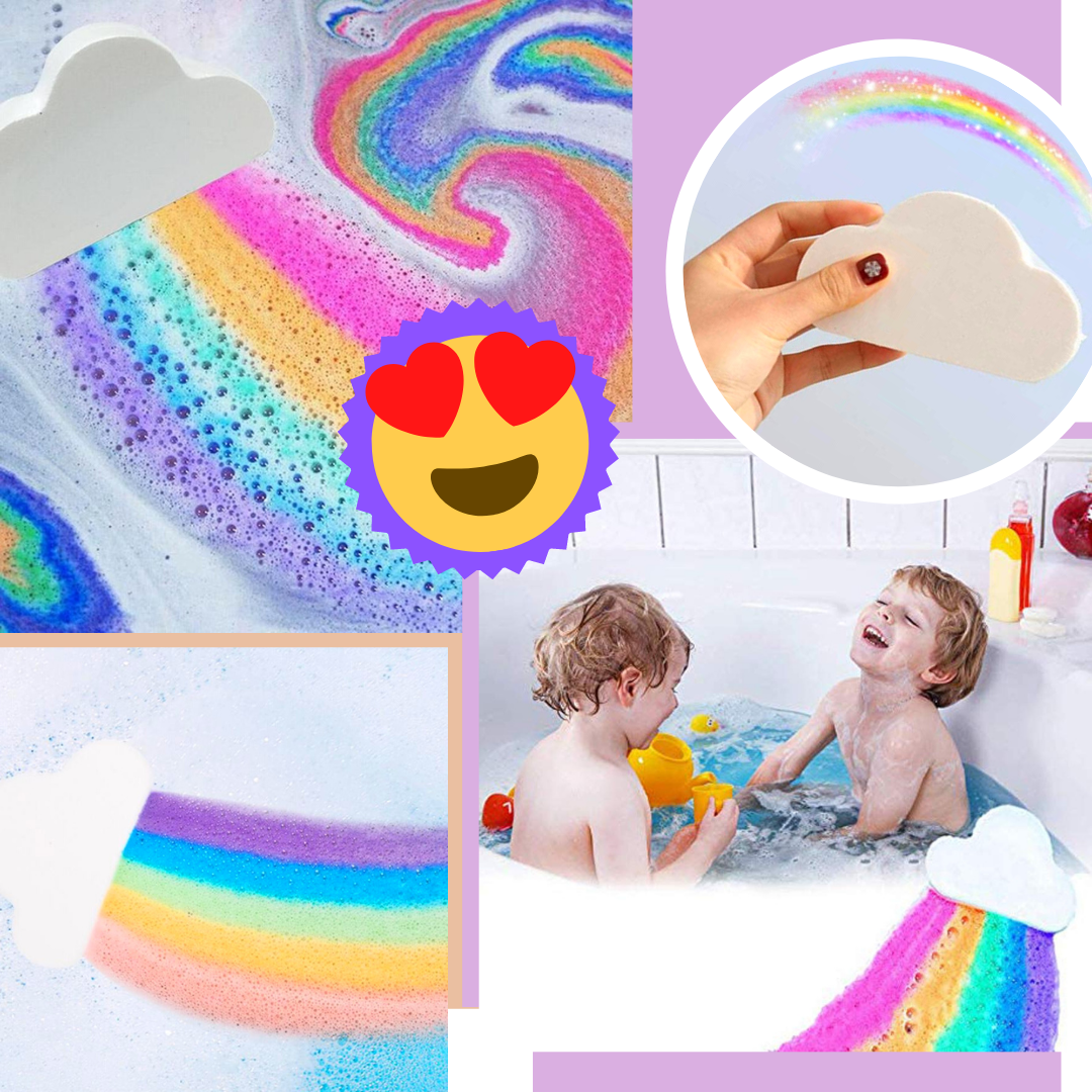 Bomba da bagno arcobaleno - Rosa Bianca (2 + 1 GRATIS) - immagine 10