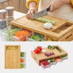 Tagliere con contenitore