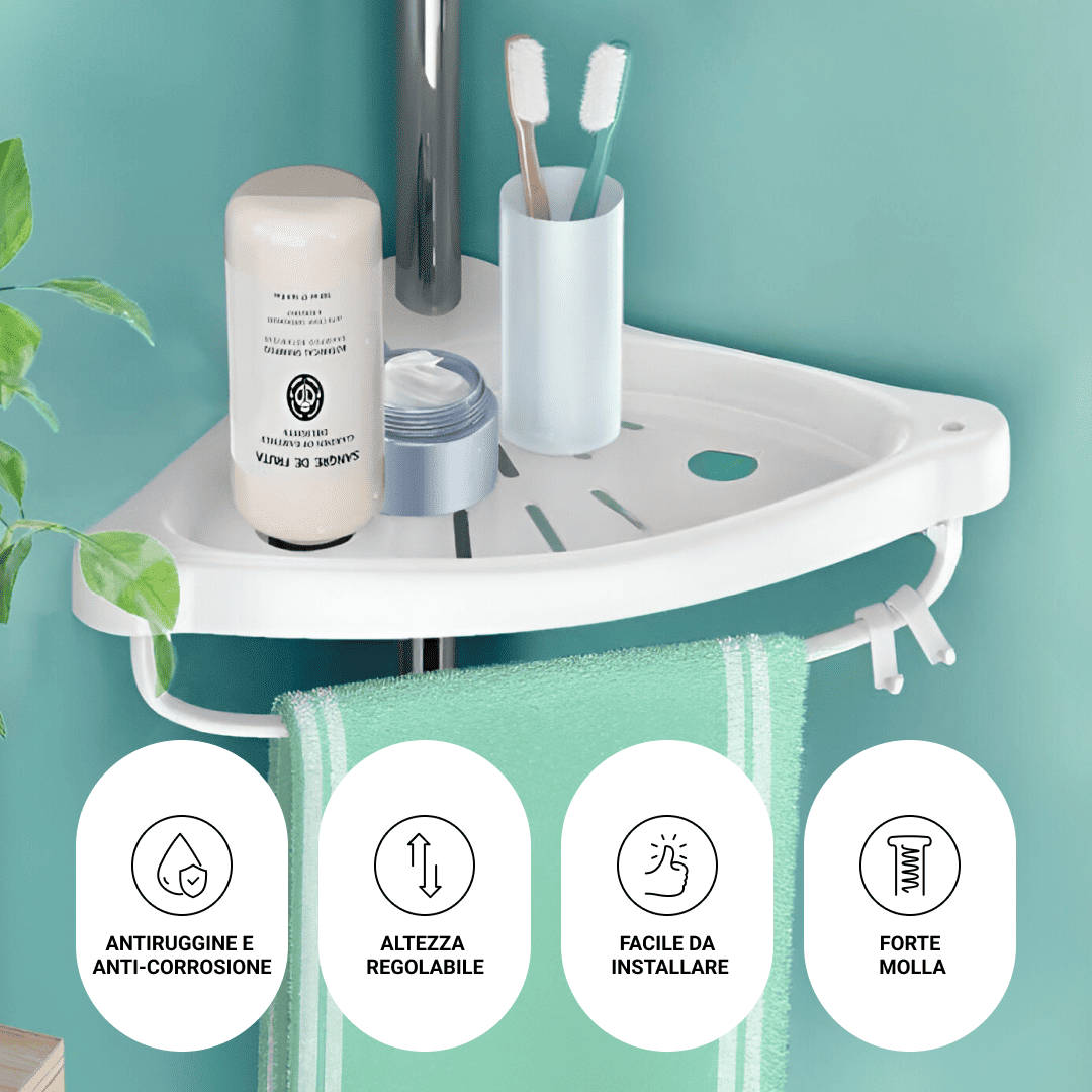 RACKBATH – mensola doccia che elimina il disordine e mantiene la tua doccia organizzata (senza forare, adatta a qualsiasi bagno) - immagine 6