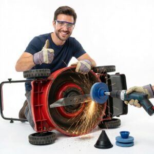 CutMaster – pietra abrasiva per un taglio 100% migliore e più veloce senza blocchi del tosaerba (1+1 gratis)