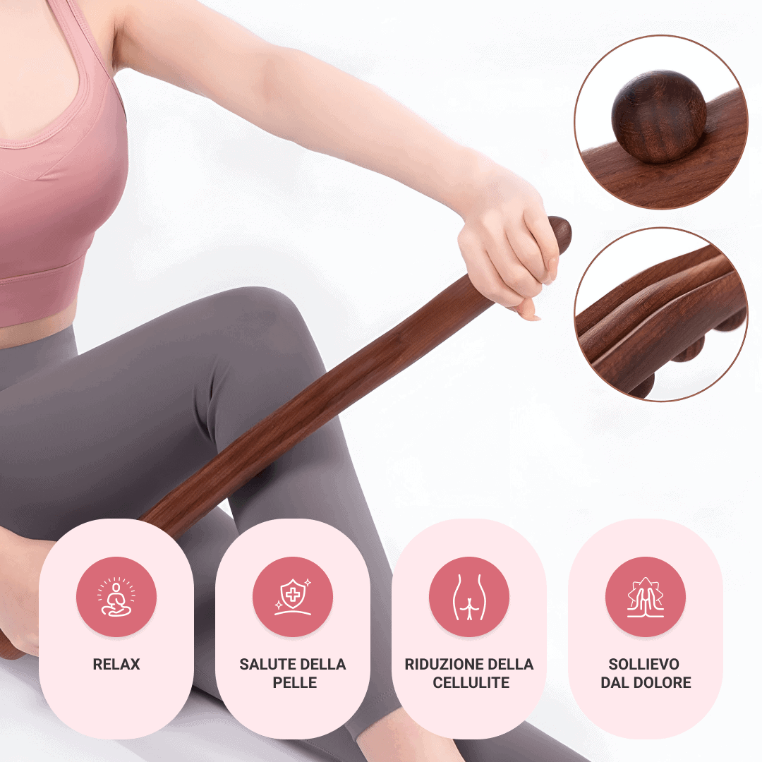 Stick massaggio linfatico di legno - immagine 5