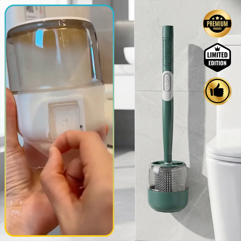 FRESHFLUSH – Scopino WC 2 in 1 con dispenser di detergente integrato