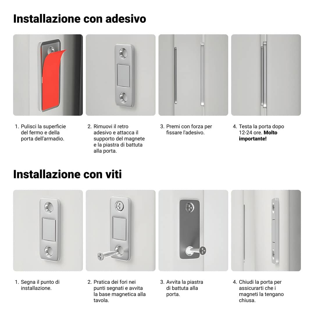 MAGRIP™ – Magneti Invisibili per Ante di Armadietti (4+4 GRATIS) - immagine 6