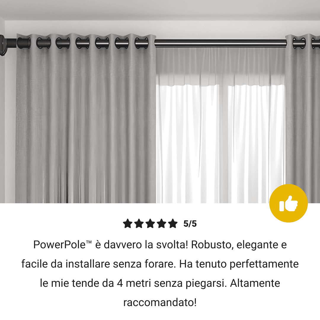 POWERPOLE – asta telescopica universale senza fori per appendere e organizzare (110–400 cm) - immagine 8
