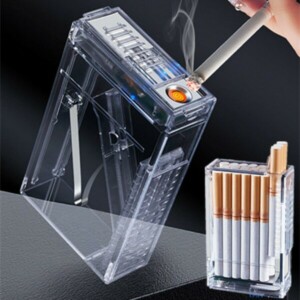 PORTASIGARETTE IN ACRILICO CON ACCENDINO ELETTRICO LIGHTERCASE™