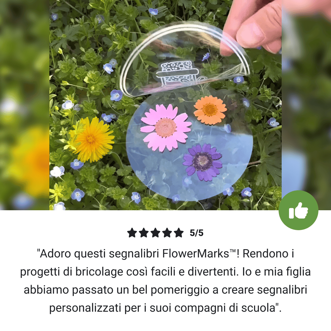 FLOWERMARKS™ SEGNALIBRI DI FIORI SECCHI TRASPARENTI - 80 PZ. 1+1 GRATIS - immagine 6