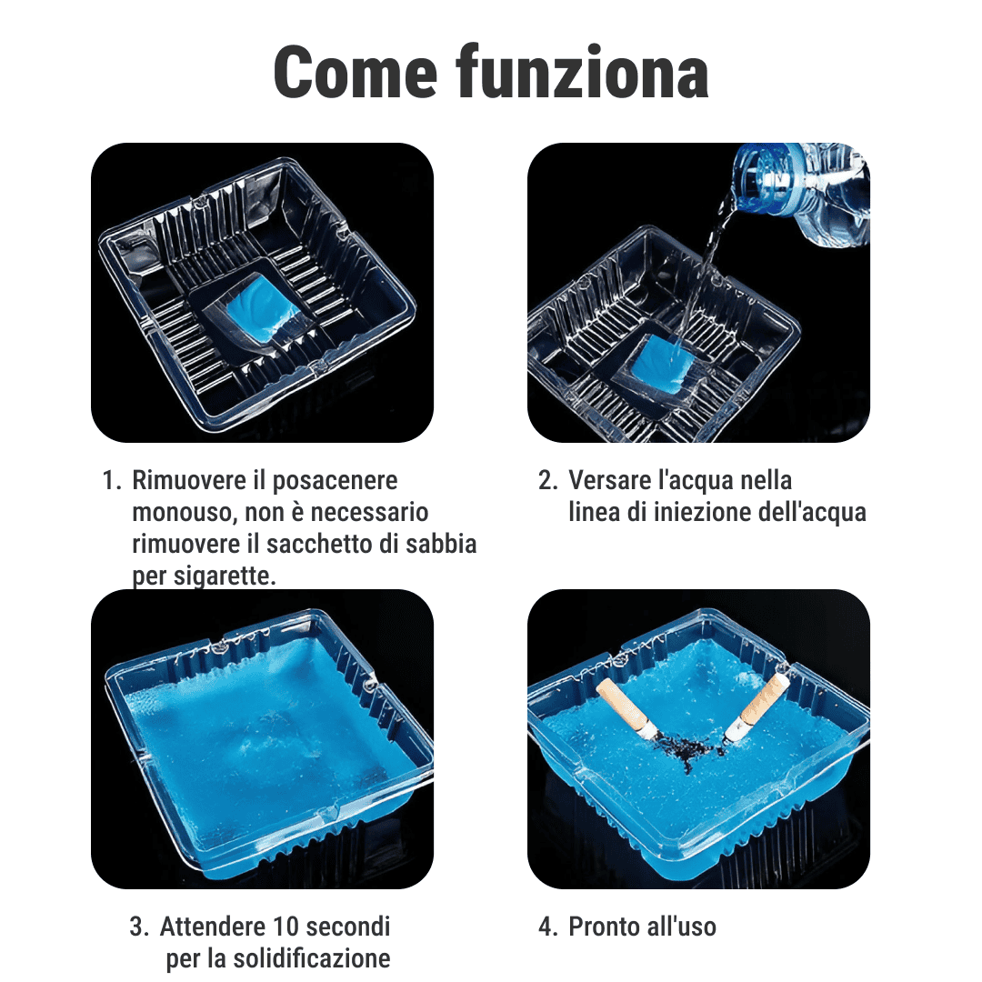 ASHFRESH: Posacenere portatile senza fumo e senza odori - 30+30 gratis - immagine 5