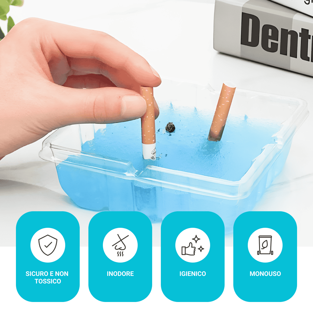 ASHFRESH: Posacenere portatile senza fumo e senza odori - 30+30 gratis - immagine 6