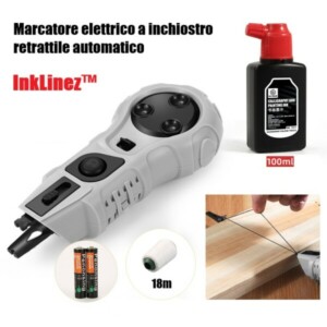 INKLINEZ™ MARCATORE ELETTRICO A INCHIOSTRO RETRATTILE + 100 ML DI INCHIOSTRO IN OMAGGIO + 2 BATTERIE AAA