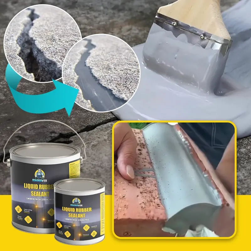 RHINOFIX GroutFlex – Sigillante in gomma liquida per crepe, perdite e impermeabilizzazione (disponibile in diverse dimensioni)