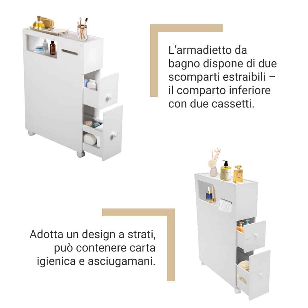 CornerEase™ - Armadietto ad Angolo Sottile per Bagno - immagine 3