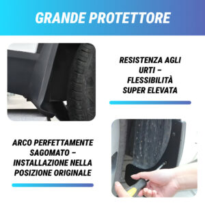 Alternative view of RuggedGuard™ -   Parafango in gomma morbida per veicoli - Kit universale 4 pezzi per auto e SUV