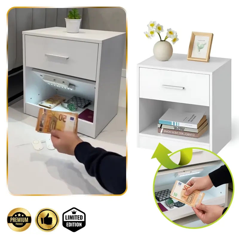 NovaCasa™ – Comodino Smart con Scomparto Nascosto